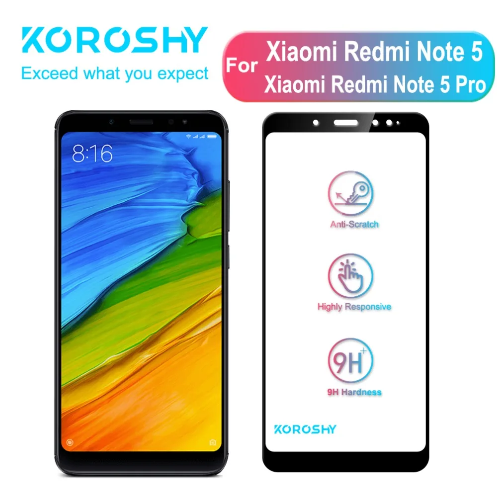 Закаленное стекло для Xiaomi Redmi Note 5 Pro Xiomi Note5 9H | Мобильные телефоны и аксессуары