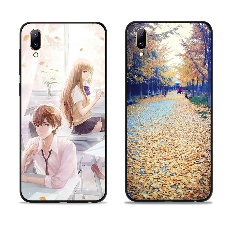 Чехол для Vivo V11 чехол s Coque VivoV11 в стиле кампуса Мягкая силиконовая задняя крышка с
