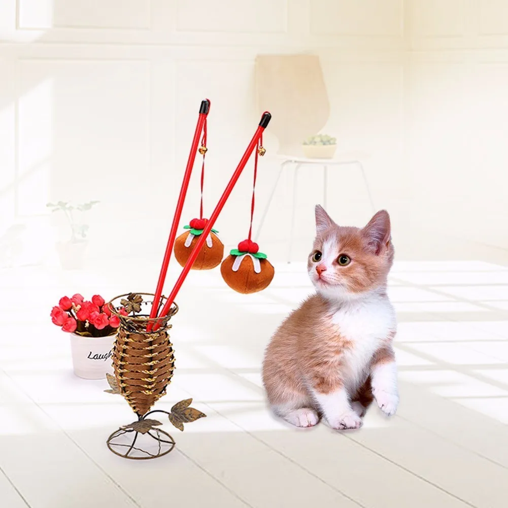 2017 новые Рождество тематические кошка тизер со встроенным Кошка мяты и