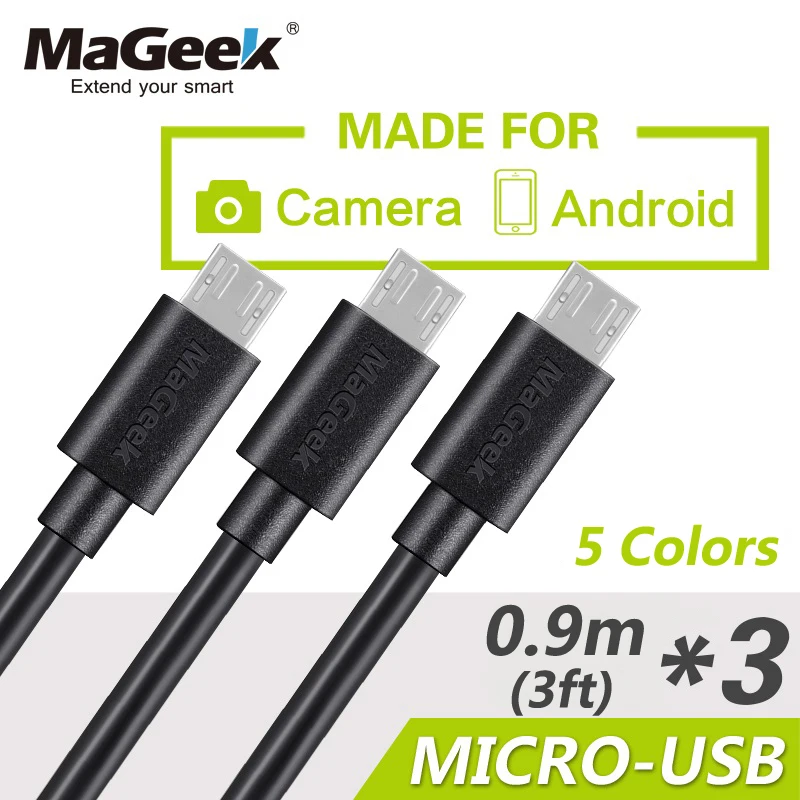 [3 шт.] кабель Micro USB MaGeek 1.0 MX3 быстрая зарядка стандартные кабели для телефонов Samsung