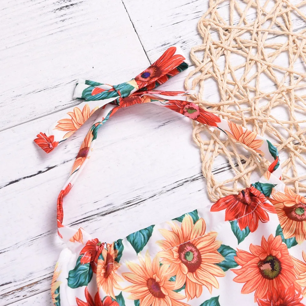 Комплект одежды из 2 предметов для маленьких девочек летняя футболка без рукавов