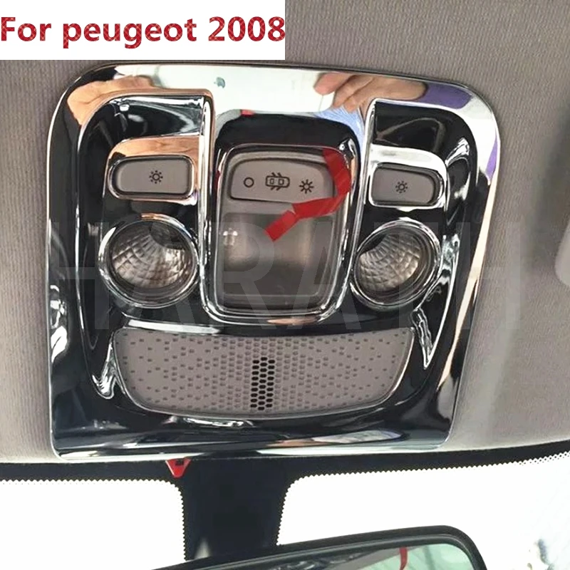 Для peugeot 2008 208 2014 2015 2016 2017 ABS Хромированная автомобильная лампа для чтения наклейки