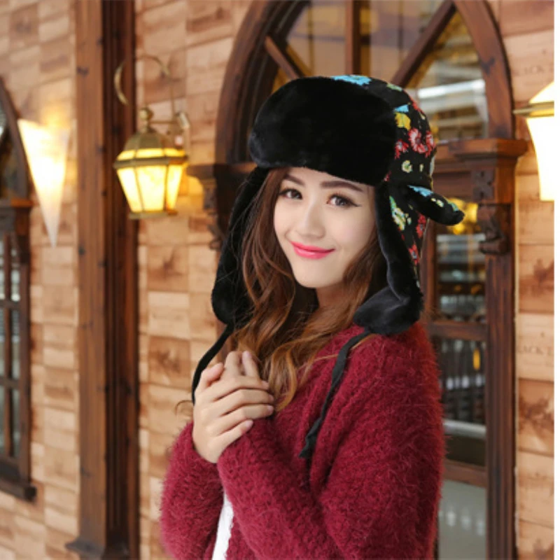 HT543 Новые популярные зимние русские меховые шапки для женщин женская