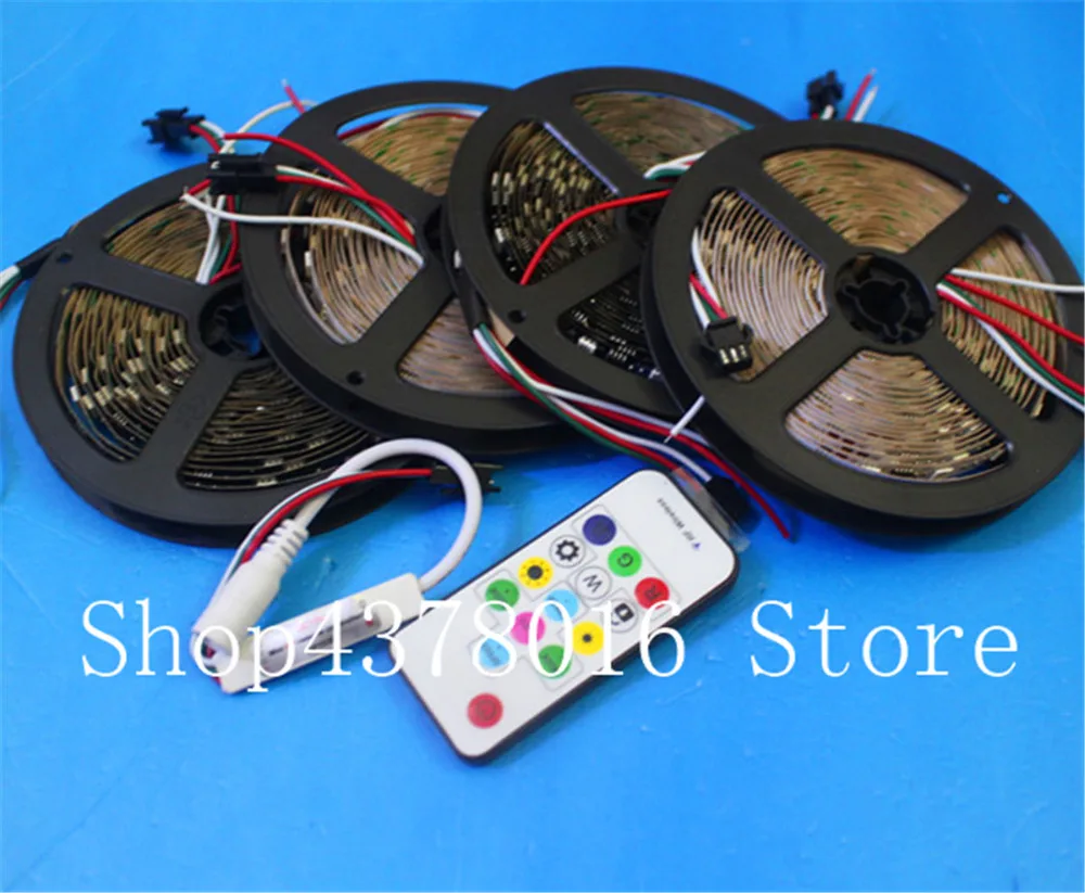 WS2811 5050 RGB Светодиодная лента 1 м/5 м 150 300 светодиодов индивидуальный адресуемый DC12V