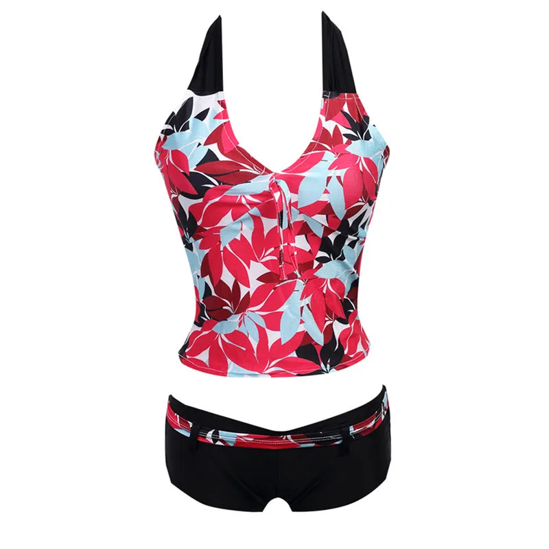 Сексуальный женский купальник с цветочным принтом танкини 2018 пуш-ап комплект