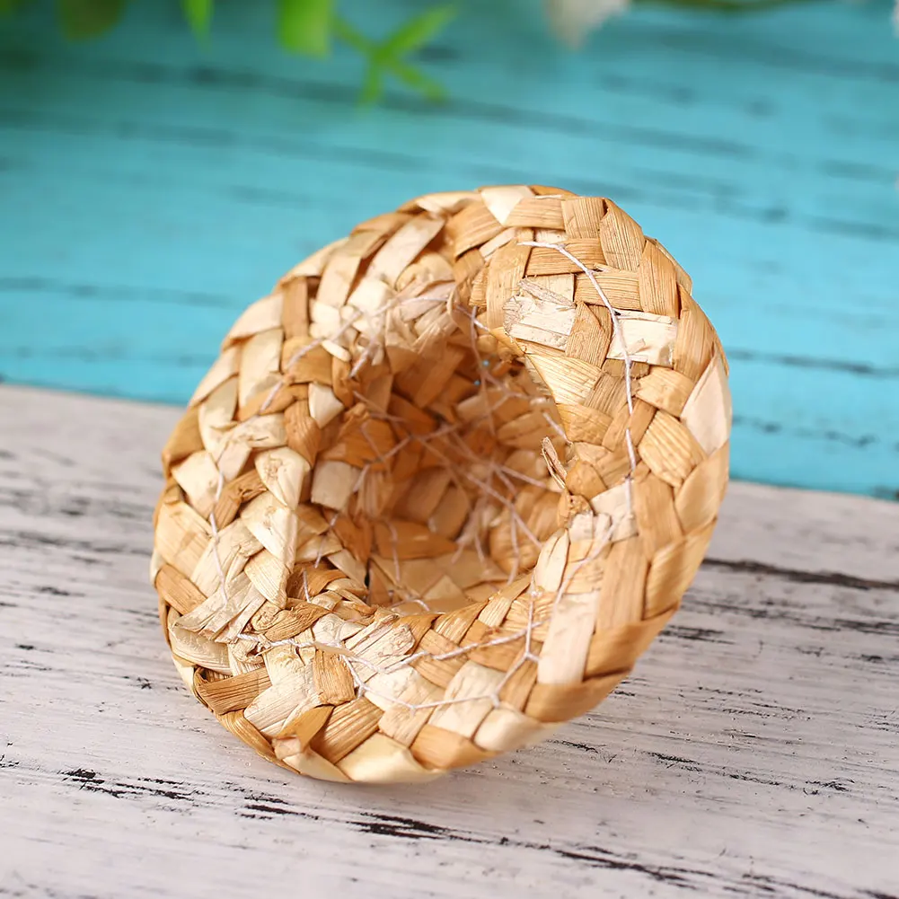 DIY соломенная шляпа плетеная ручная работа фигурка аксессуары для дома | Игрушки