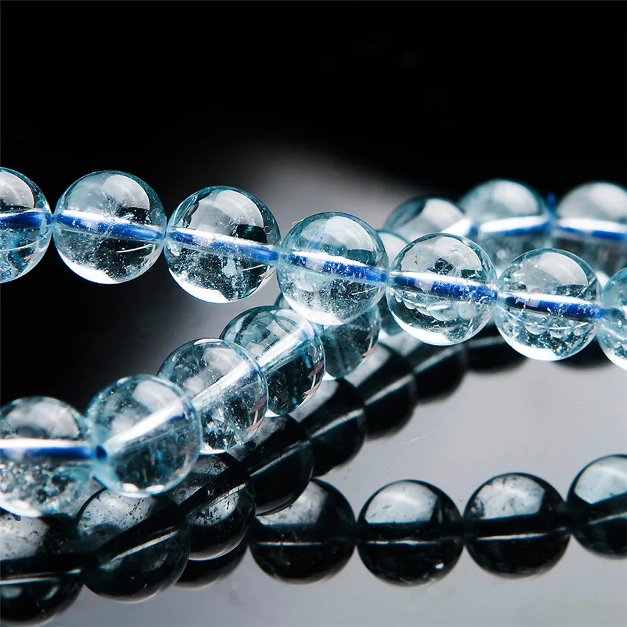 9 мм настоящие синие целебные Кристальные браслеты для женщин женские тянущиеся