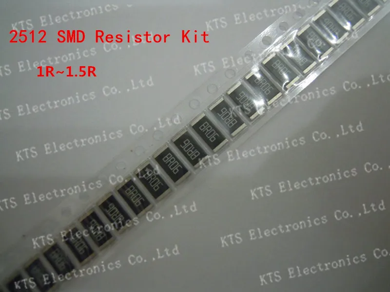 2512 SMD Resistor Kit 1R-1.5R 1% 1W 7valuesX50pcs=350pcs Assorted Sample Free shipping | Электронные компоненты и