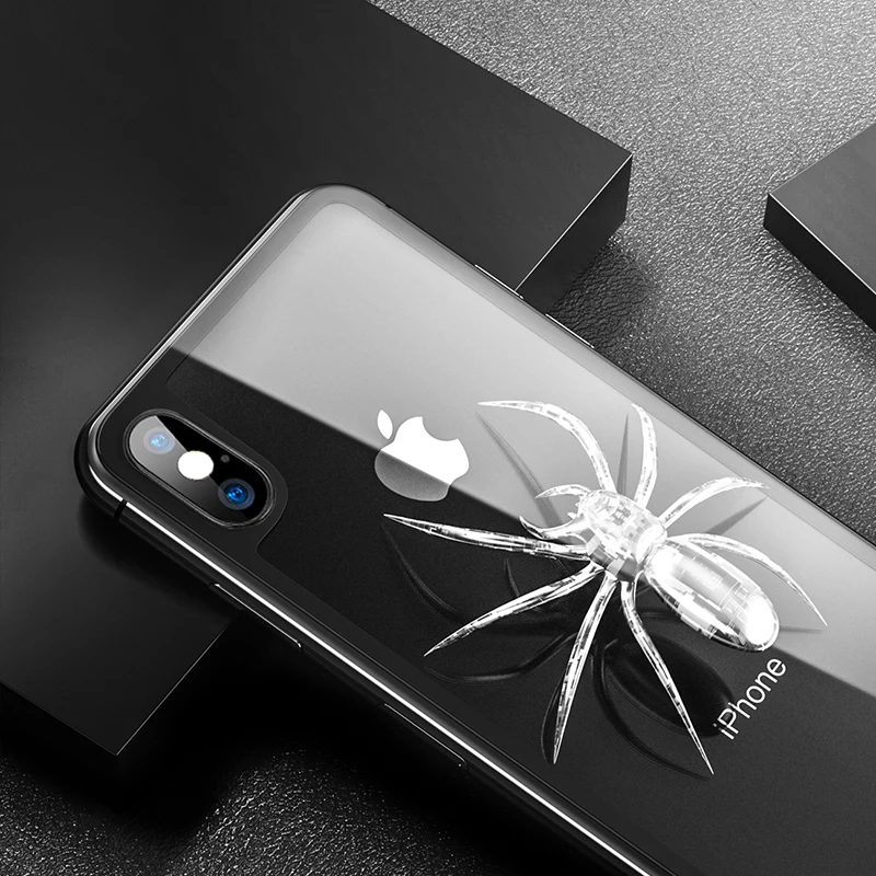 Высокое качество чехол для iPhone XS Max мягкое анти край разбитое закаленное заднее