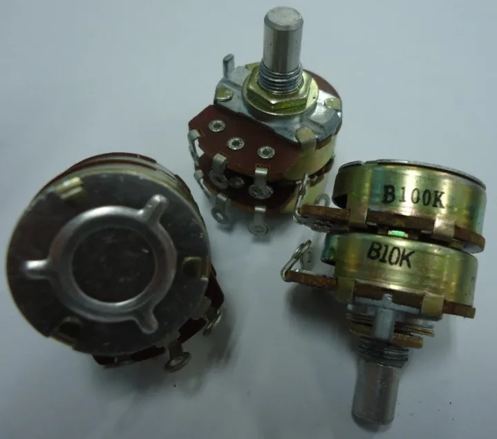 [VK] Taiwan ALPHA electric guitar video game potentiometer RV24AF-10 double 10K 100K switch | Обустройство дома