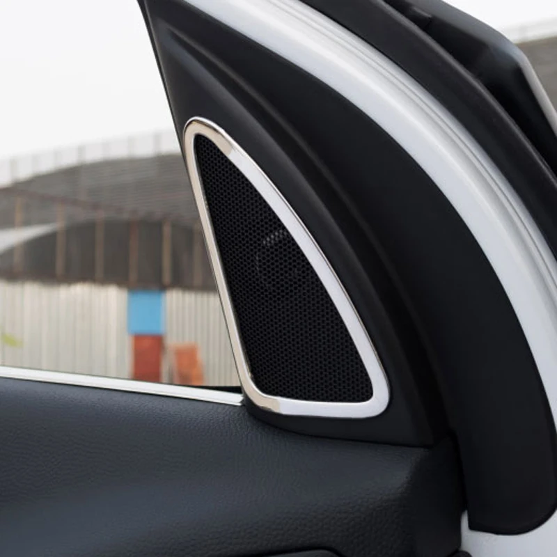 High Quality Stainless Steel Speaker Sound Ring Side Decoration Trim Cover Sticker for Hyundai ix35 To 2010-201 2PCS | Автомобили и
