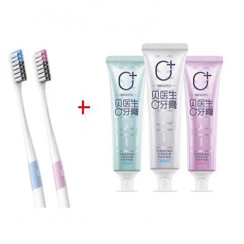 brush and toothpaste Xiaomi Doctor B зубная паста/SOOCAS отбеливающая зубная паста зубная щетка ноль добавить без пигмента без консервантов здоровый для женщин детей - Цвет: brush and toothpaste