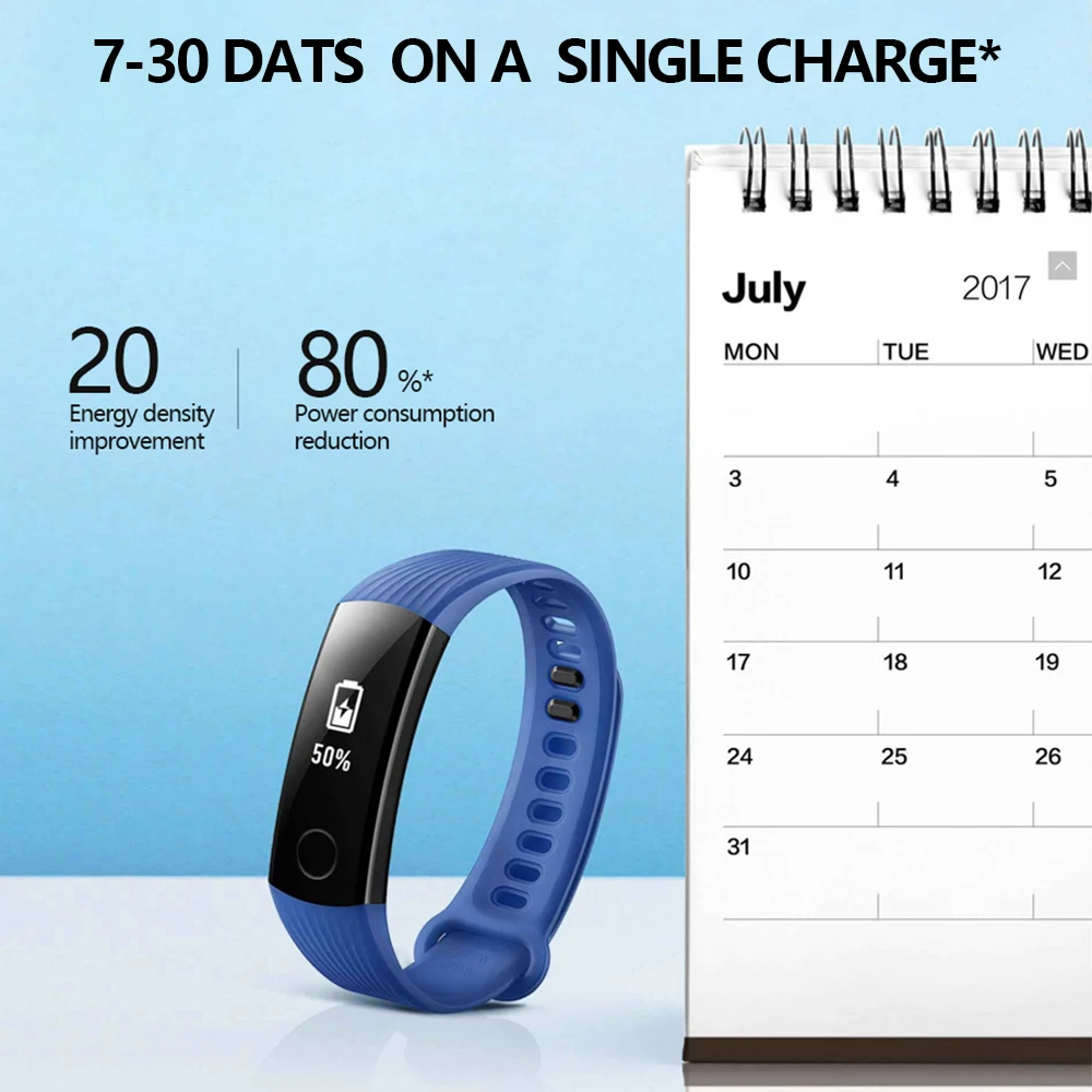 Original Huawei Honor Band 3 Smart Real-time Heart Rate Monitoring 0.91&quot OLED Screen Waterproof for Swimming Fitness Tracke |