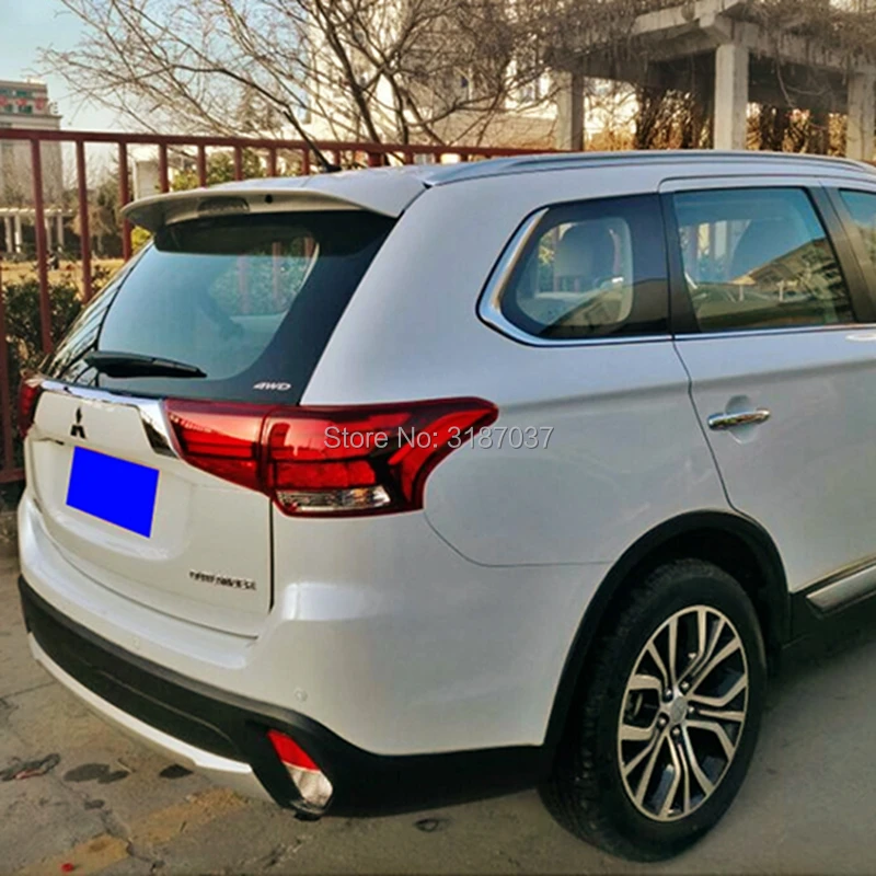Спойлер для mitsubishi outlander Неокрашенный задний спойлер на крыло крышу АБС-пластик