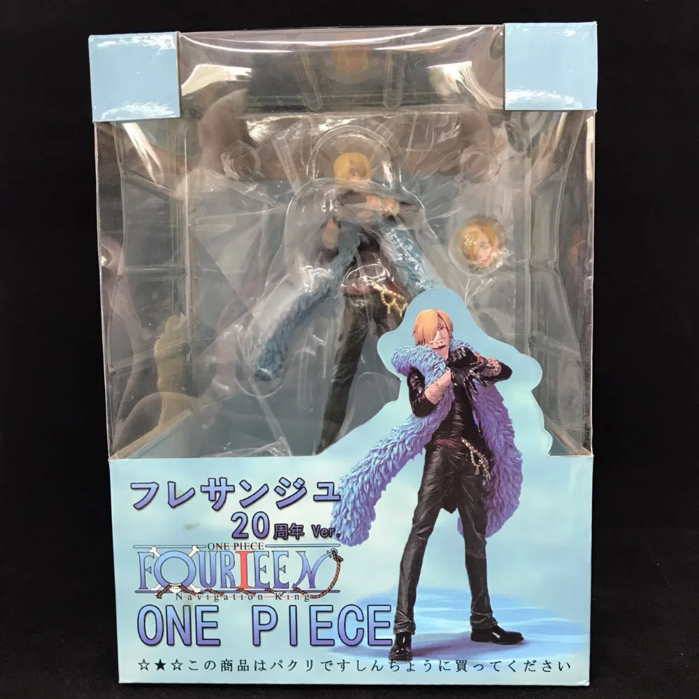 HKXZM аниме Рисунок 15 см одна штука Sanji синяя одежда 20 годовщина ver. ПВХ фигурка
