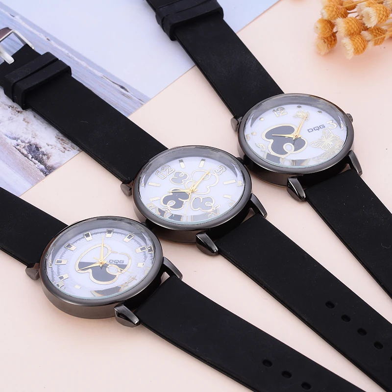 Reloj mujer Новые Модные Простые Стильные женские повседневные часы, Кожа Кварцевые часы Женские Аналоговые мужские часы с медведями kadin izle (art.: 3a356236b8f) - 3a356236b8f