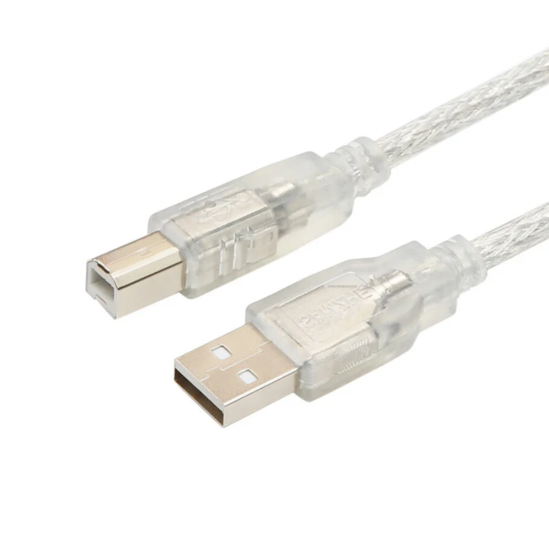 IMODO 1/3/5/10 м USB кабель для принтера прозрачный Type A Male to B сканер 2 0 печати Canon Epson HP