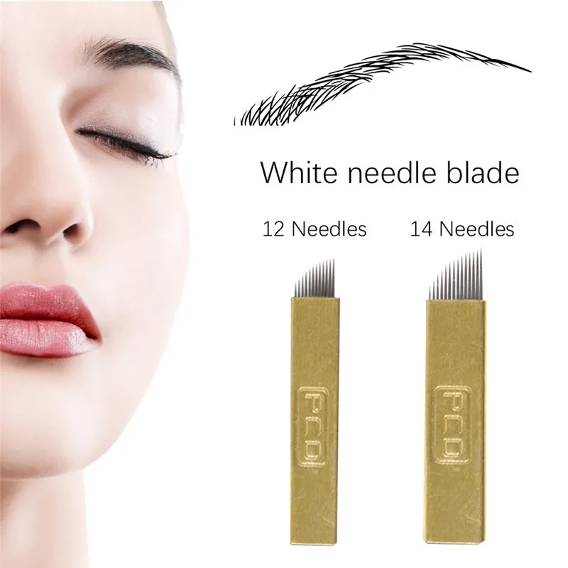 Профессиональные перманентные иглы для бровей 12 + 14 штифтов конусные макияжа |