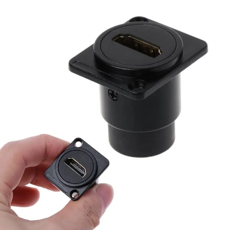 Разъем HDMI типа D RJ45 сетевой втулка шасси Панельное крепление аудиоразъем