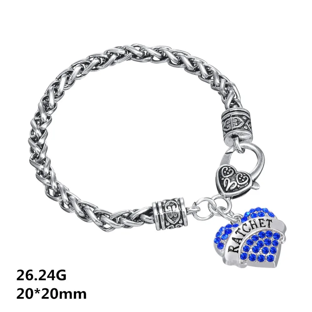 Слово &quot RATCHET в форме сердца мода ювелирных изделий кристалл южной америки стиль