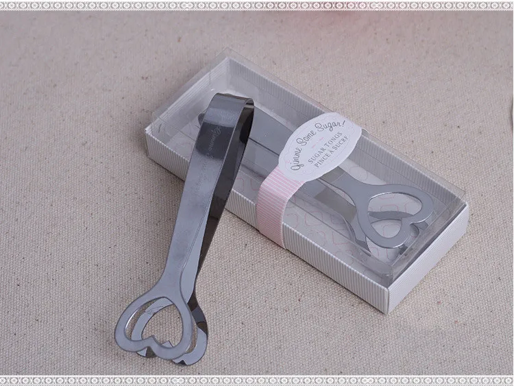 20 шт. зажим для сахара в форме сердца из нержавеющей стали