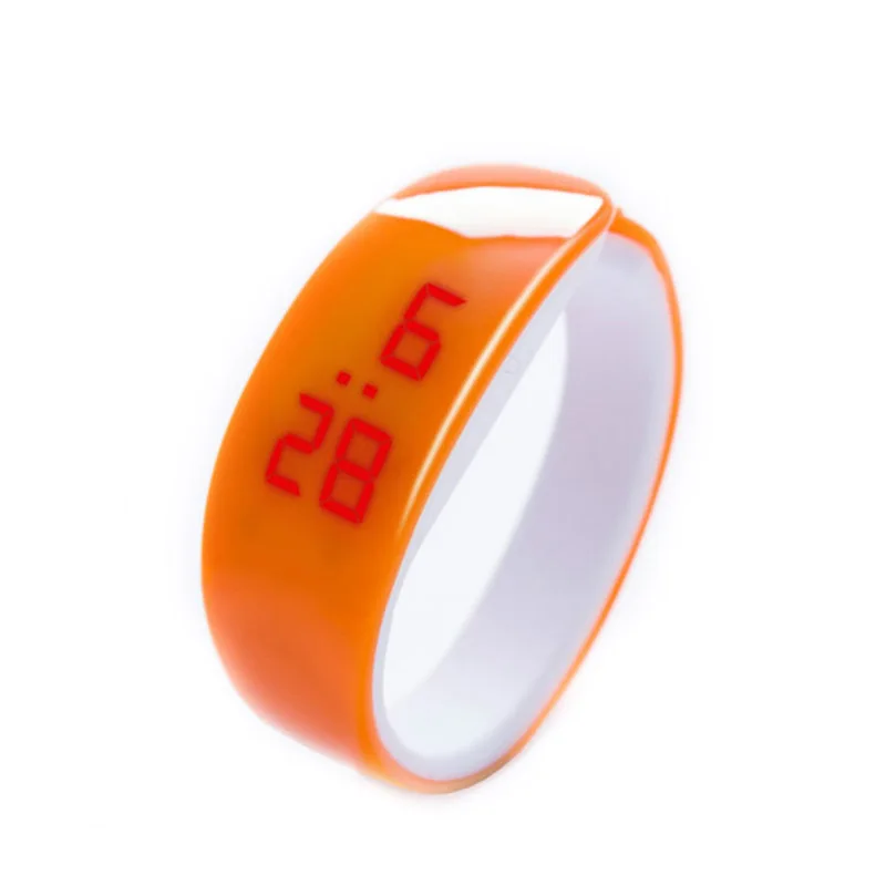 orange TIke Toker, женские часы, мужские наручные часы, светодиодный браслет, водонепроницаемые, карамельный цвет, цифровые спортивные часы, новинка, лидер продаж, Relogio - Цвет: orange