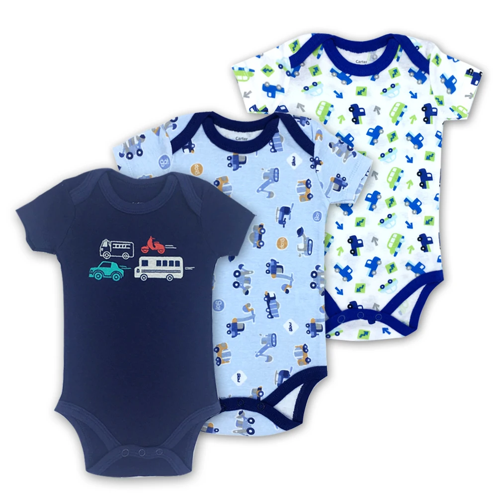 Комбинезоны для маленьких мальчиков и девочек 3 шт./лот 100% хлопок боди младенцев