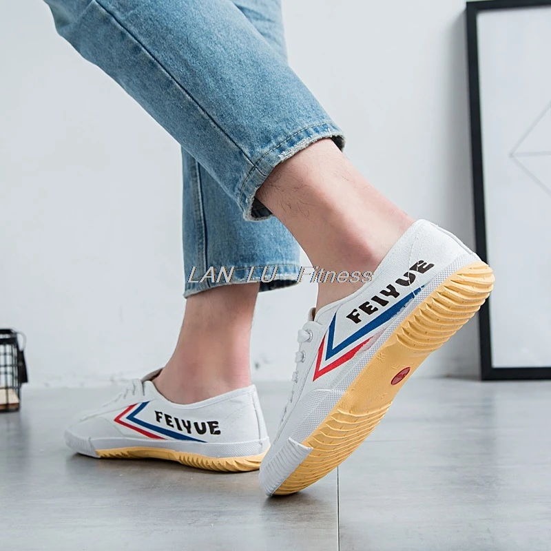 Feiyue \ Shaolin soul track shoes Подлинная обувь кунг-фу парусиновая обувь мужская летняя Пара моделей Белая обувь