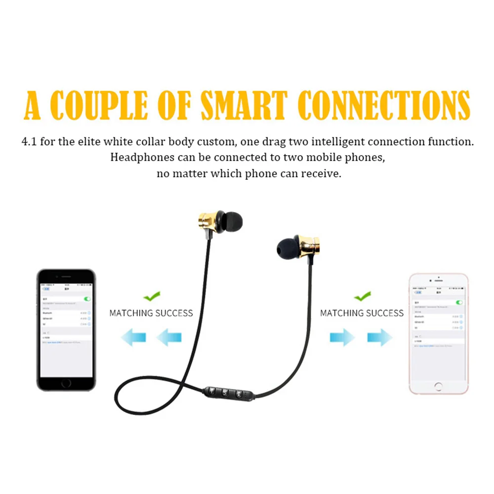 Наушники для iPhone X для Xiaomi с микрофоном Стерео магнитные Bluetooth наушники бас спортивные Bluetooth наушники беспроводная гарнитура