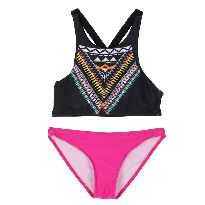 Летний Этнический женский пляжный купальник облегающий с принтом купальные