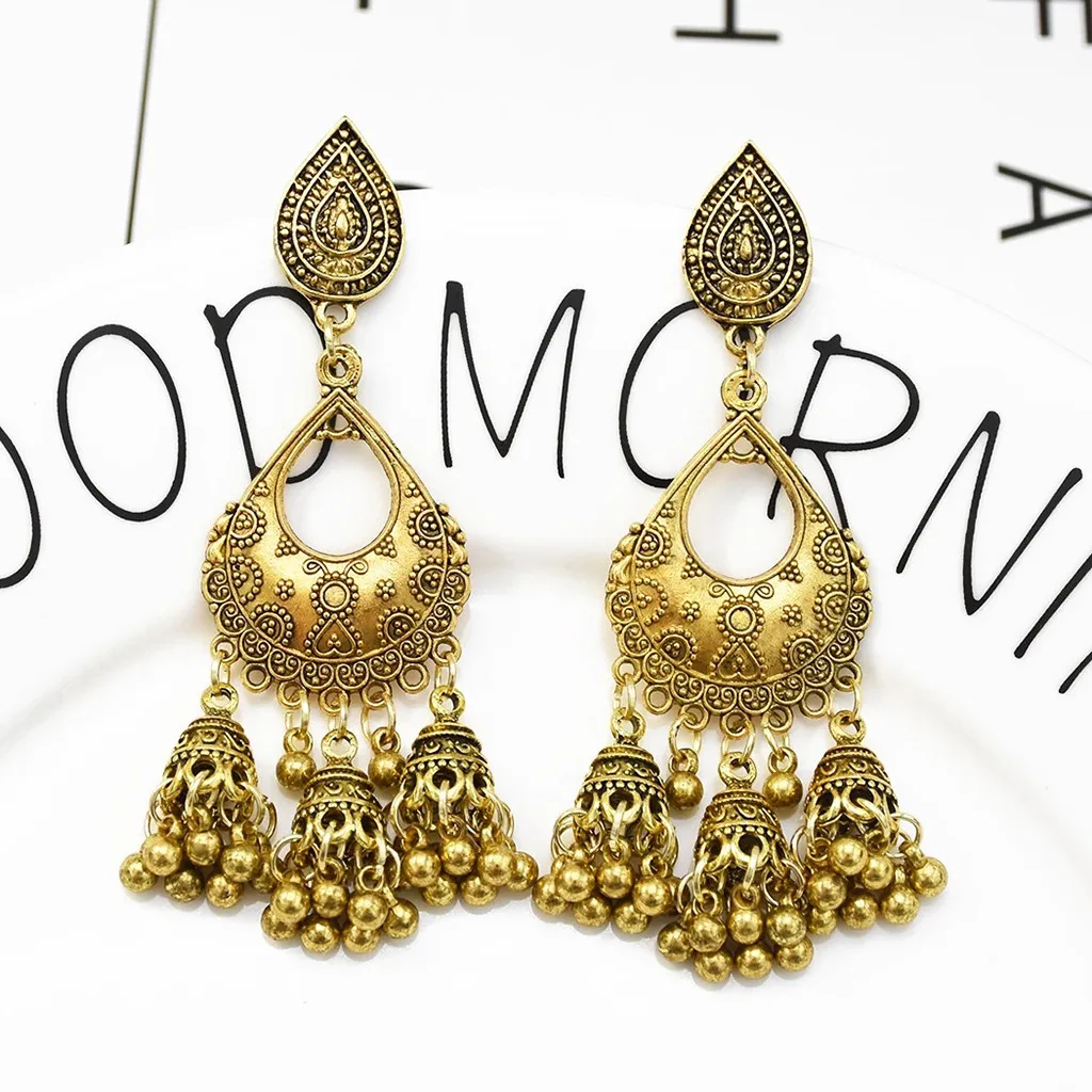 OTOKY серьги тайские металлические винтажные богемные геометрические боллы
