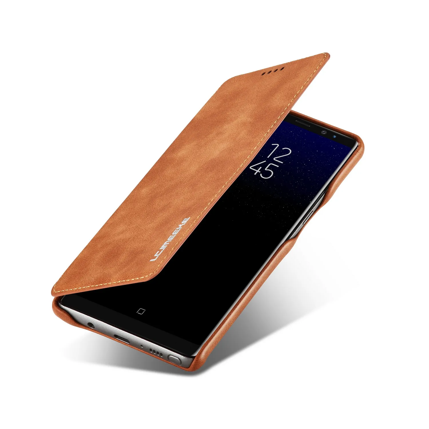 LC. imeeke роскошный Магнитный привлекательный флип-чехол для samsung Galaxy Note 8 N950F Бизнес кобура ретро кожаный чехол простой