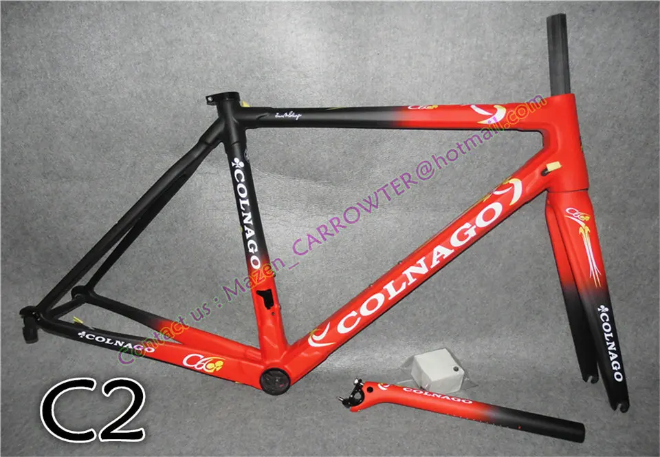 C2 18 цветов T1000 CARROWTER Colnago C60 карбоновая рама для дорожного велосипеда с 48/50/52/54/56 см BB386 3 к матовая/глянцевая - Цвет: C2