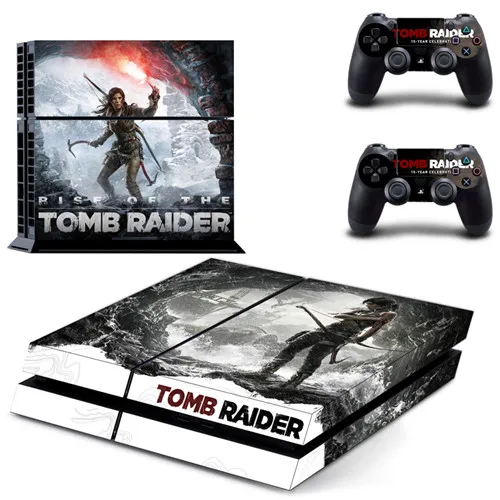 DPTM0420 Rise of Tomb Raider наклейка для PS4 виниловая наклейка, стикер для консоли sony Playstation 4 и 2 контроллера наклейка для PS4 наклейка - Цвет: DPTM0420