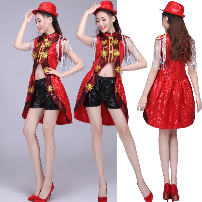 Женские современные костюмы для джазовых танцев танцевальная одежда в стиле