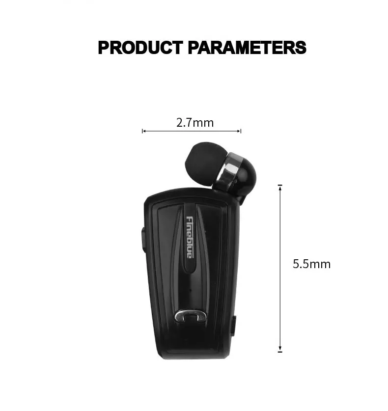 Fineblue F-V6, мини беспроводные наушники, стерео клип, Bluetooth гарнитура, Выдвижной Bluetooth 4,0, наушники для смартфона
