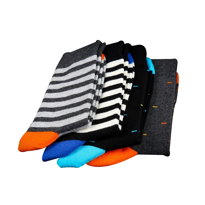 Новинка 2020 модные мужские носки под платье высококачественные полосатые из