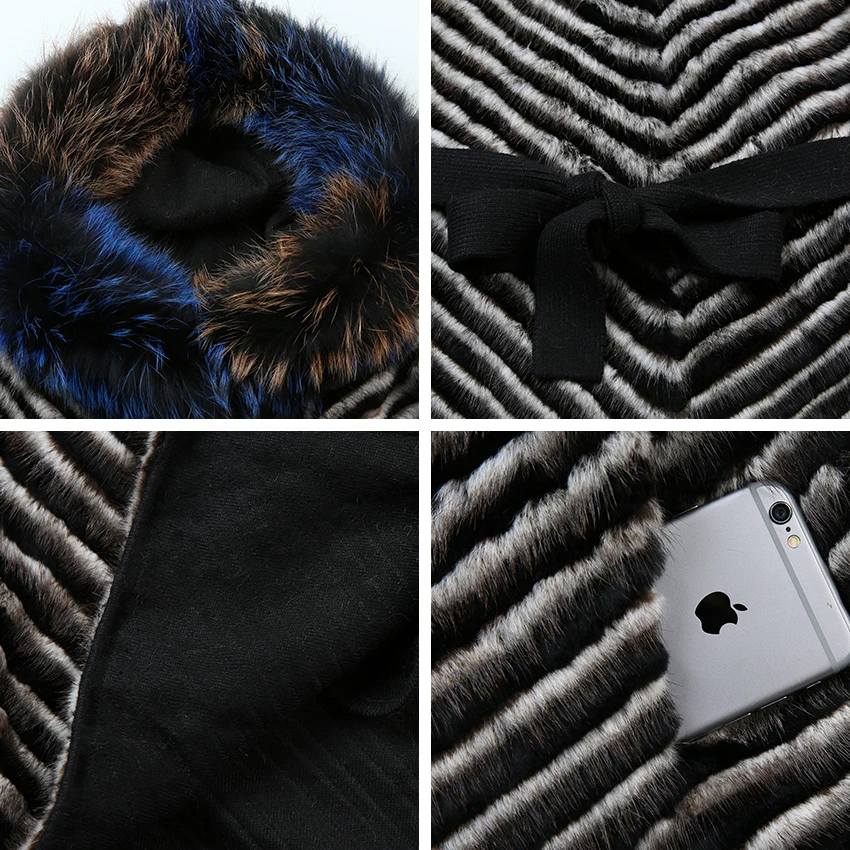 JEPLUDA Норковые Шувы Женские Из Натурального Меха Куртка Женская Вязание Трикотажа