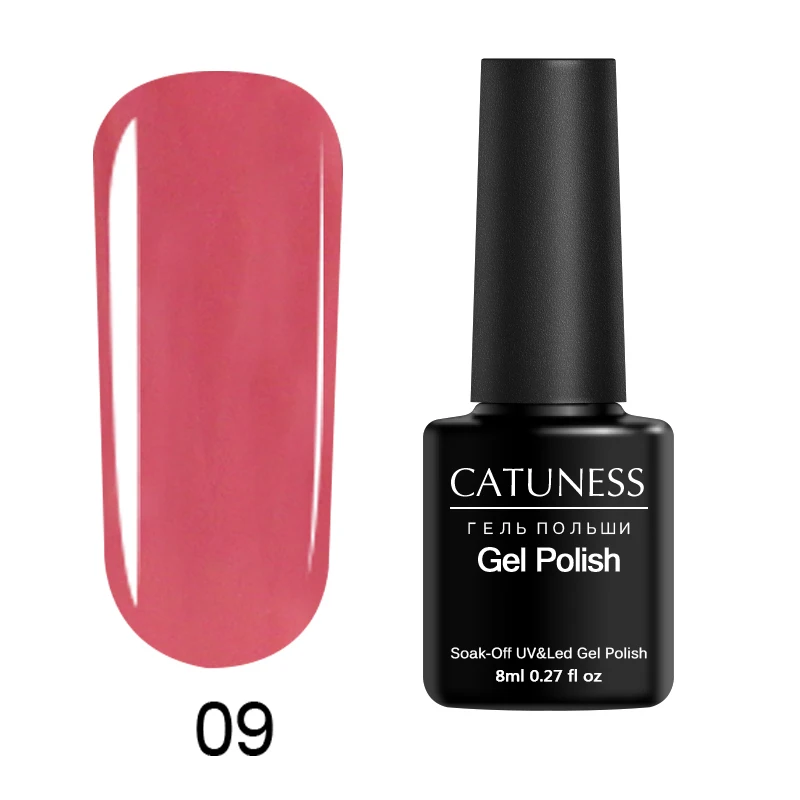 09 Профессиональный Гель-лак для ногтей от CATUNESS, 8 мл, 29 цветов, блестки, долговечный акриловый Поливиниловый лак для ногтей, впитывающий Полупостоянный УФ-гель для ногтей - Цвет: 09