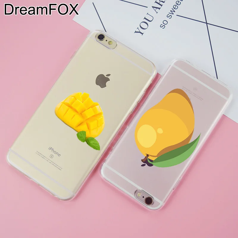 DREAMFOX K321 манго Мягкий силиконовый чехол из ТПУ для Apple iPhone X XR XS Max 8 7 6 S плюс 5 5S SE 5C 4 4S