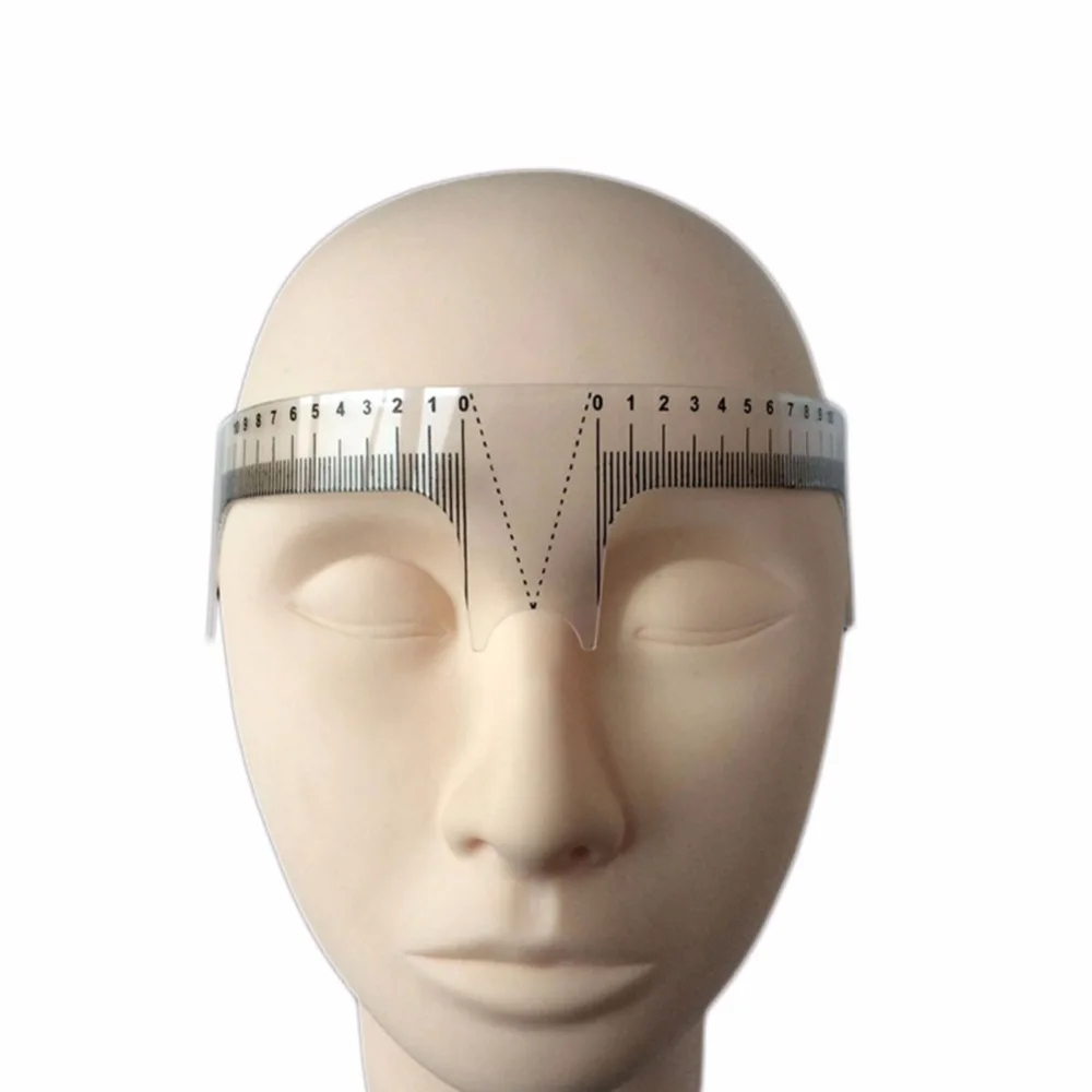 5 шт. Пластик бровей линейка для нанесения татуировки перманентный макияж радиан