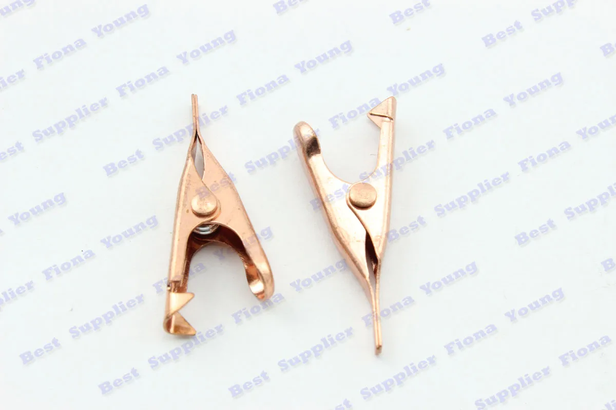 50 pcslot Rufous Flat Alligator Copper Clip Test Clamp Testing Probe Electrical Parts The Wiring Calipers Free Shipping | Строительство