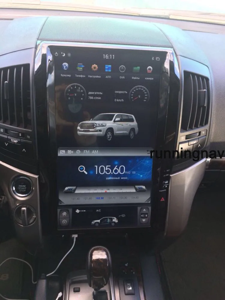 12 1 &quotTesla Android Fit TOYOTA LAND CRUISER LC200 2016 2017 2018-Автомобильный dvd-плеер навигация gps радио |