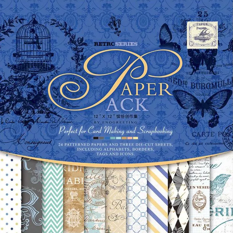Фотоальбом с печатным рисунком 12 х12 дюймов 24 листа|paper scrapbooking sheets|paper diypaper patterns |