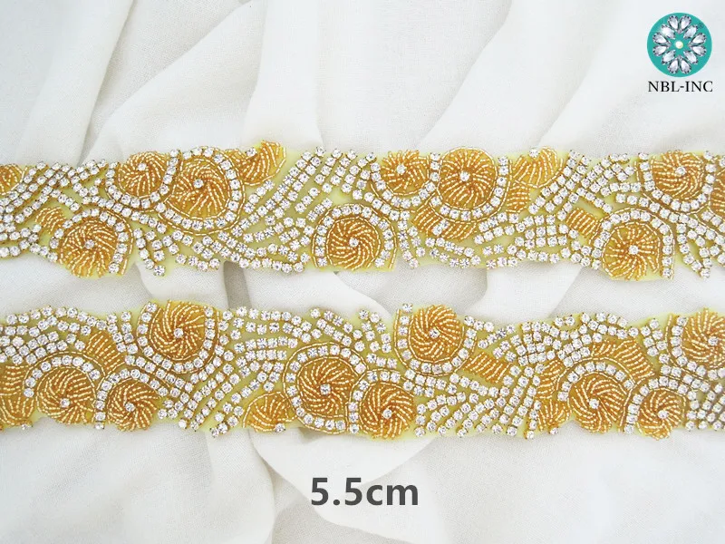 10 ярдов), свадебные стразы из бисера, аппликация, отделка, железо на свадебное вечернее платье, пояс WDD0056