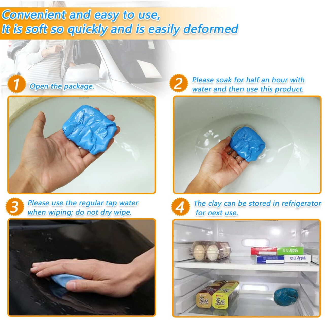 Автомобильный чистота очистка глиняный брусок инструменты для автомобилей fiat 500