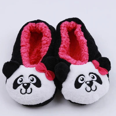 style 5 Panda Короткие плюшевые зимние тапочки; женские хлопковые домашние тапочки для спальни; мягкие бархатные домашние тапочки; женская обувь на плоской подошве - Цвет: style 5 Panda