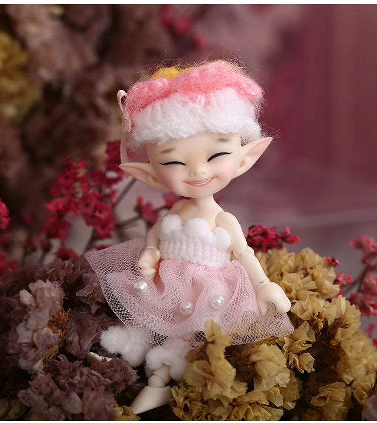 Fairyland FL Realpuki Popo BJD кукла 1/13 розовая улыбка эльфы игрушки
