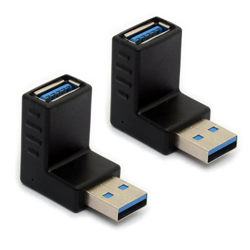 LBSC USB 3 0 адаптер 90 градусов правый угловой разъем удлинитель Соединительный 2 шт.