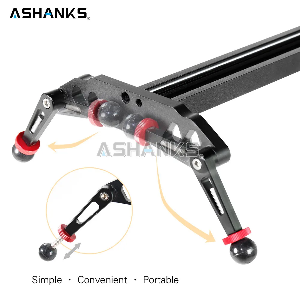 ASHANKS 100 см/39,37 ''ползунок для камеры из алюминиевого сплава демпфирующий ползунок трек видео стабилизатор рельсовый ползунок для DSLR или видеорегистратор